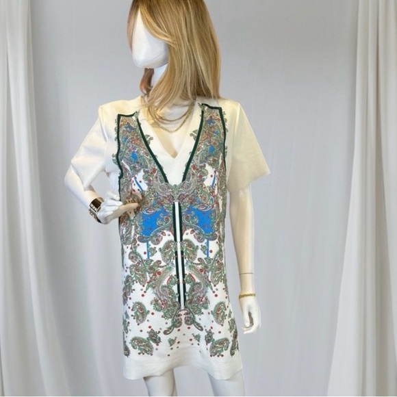 Zara Dresses & Skirts - Zara White and Blue Midi Dress